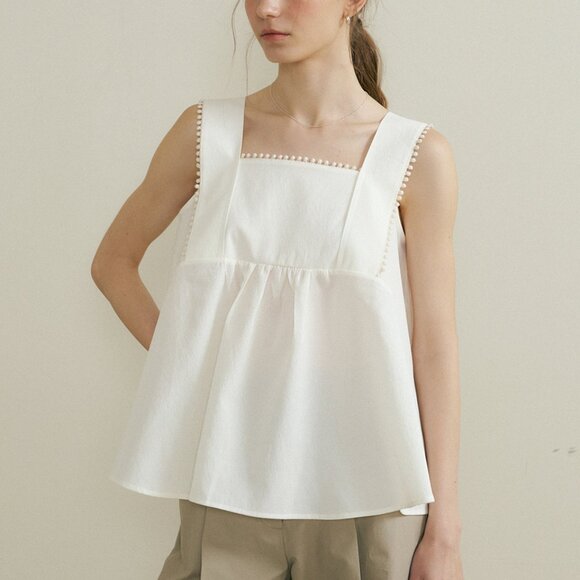 Olive Clothing Tops - OLIVE CLOTHING - Cream and White Blouse